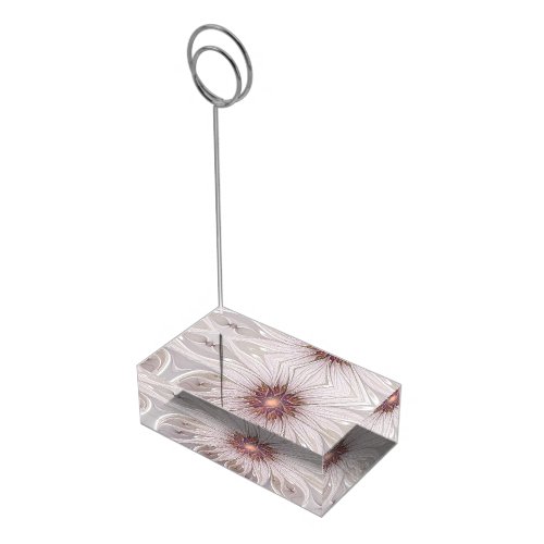 Floral Fantasy Abstract Modern Pastel Flower Place Card Holder