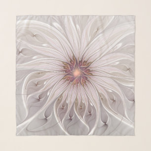 Floral Fantasy, Abstract Modern Pastel Flower Scarf
