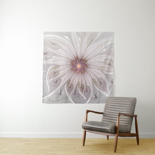 Floral Fantasy Abstract Modern Pastel Flower Tapestry