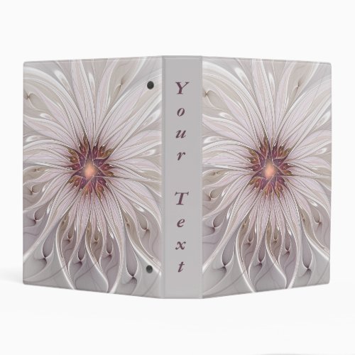 Floral Fantasy Abstract Modern Pastel Flower Text Mini Binder