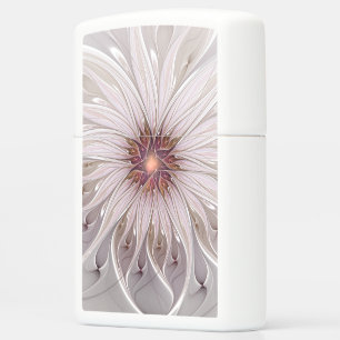 Floral Fantasy, Abstract Modern Pastel Flower Zippo Lighter