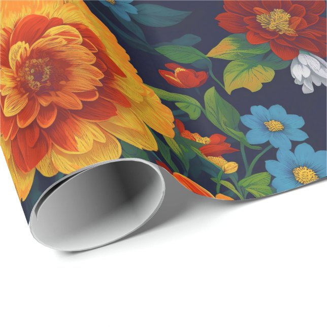 Floral Fantasy All Occasion Classic Wrapping Paper (Roll Corner)