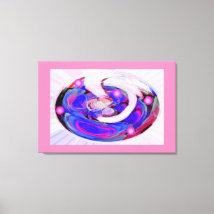 Floral fantasy art canvas print