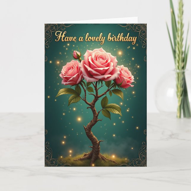Floral Fantasy Birthday Card (Front)