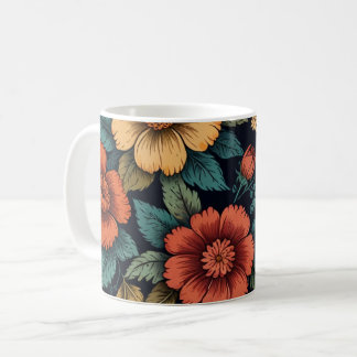 Floral Fantasy: Bold and Colorful Designs Coffee Mug