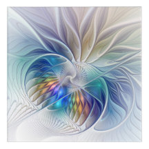 Floral Fantasy, Colorful Abstract Fractal Flower