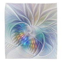 Floral Fantasy, Colorful Abstract Fractal Flower Bandana Floral Fantasy, Colorful Abstract Fractal Flower Bandana
