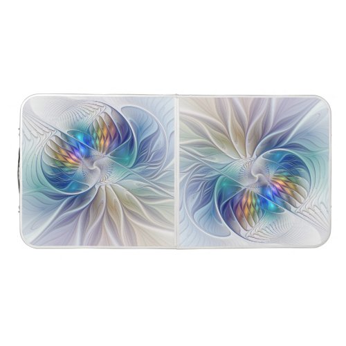 Floral Fantasy Colorful Abstract Fractal Flower Beer Pong Table