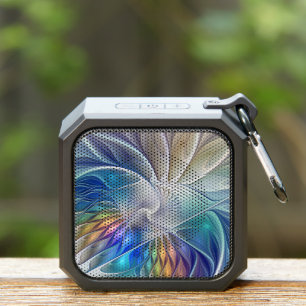 Floral Fantasy, Colorful Abstract Fractal Flower Bluetooth Speaker