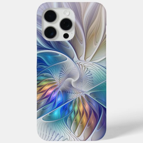 Floral Fantasy Colorful Abstract Fractal Flower iPhone 15 Pro Max Case