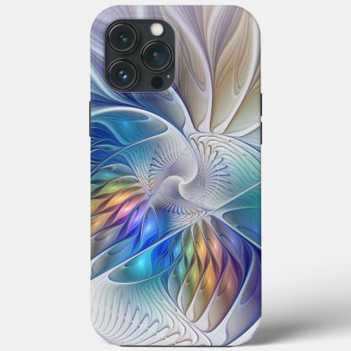 Floral Fantasy Colorful Abstract Fractal Flower iPhone 13 Pro Max Case