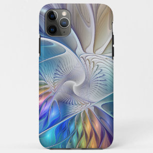 Floral Fantasy, Colorful Abstract Fractal Flower iPhone 11 Pro Max Case