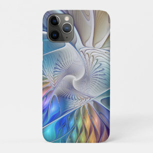 Floral Fantasy, Colorful Abstract Fractal Flower iPhone 11 Pro Case