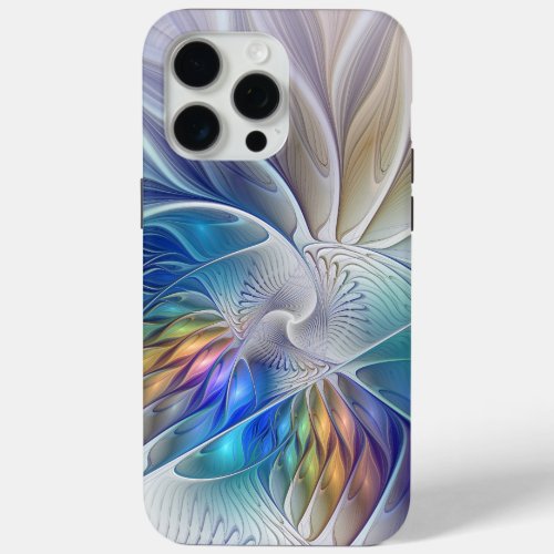 Floral Fantasy Colorful Abstract Fractal Flower iPhone 15 Pro Max Case
