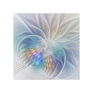 Floral Fantasy, Colorful Abstract Fractal Flower Gallery Wrap