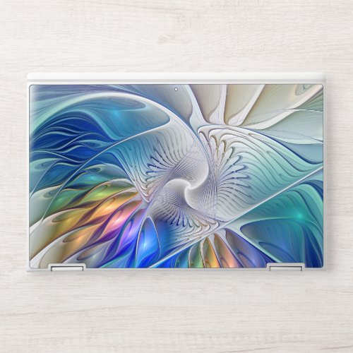Floral Fantasy Colorful Abstract Fractal Flower HP Laptop Skin