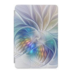 Floral Fantasy, Colorful Abstract Fractal Flower iPad Mini Cover