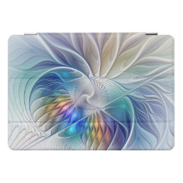 Floral Fantasy, Colorful Abstract Fractal Flower iPad Pro Cover