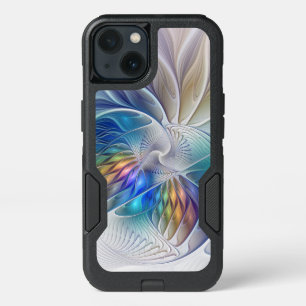 Floral Fantasy, Colorful Abstract Fractal Flower iPhone 13 Case