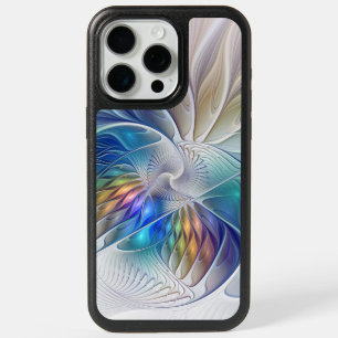Floral Fantasy, Colorful Abstract Fractal Flower iPhone 15 Pro Max Case