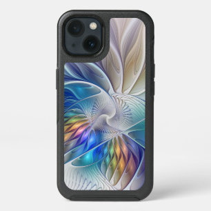 Floral Fantasy, Colorful Abstract Fractal Flower iPhone 13 Case