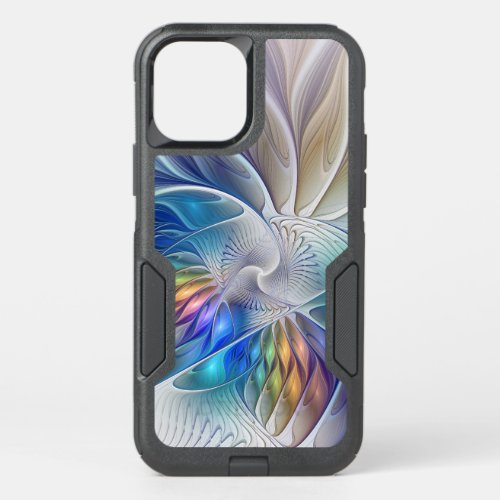 Floral Fantasy Colorful Abstract Fractal Flower OtterBox Commuter iPhone 12 Case