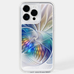 Floral Fantasy, Colorful Abstract Fractal Flower OtterBox iPhone 14 Pro Max Case
