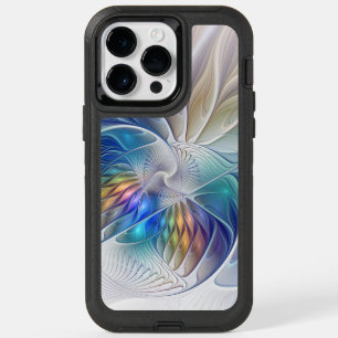 Floral Fantasy, Colorful Abstract Fractal Flower OtterBox iPhone 14 Pro Max Case