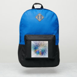 Floral Fantasy, Colorful Abstract Fractal Flower Port Authority&#174; Backpack