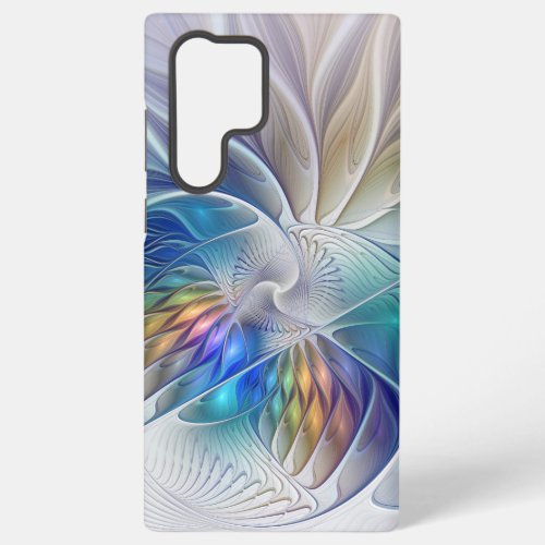 Floral Fantasy Colorful Abstract Fractal Flower Samsung Galaxy S22 Ultra Case