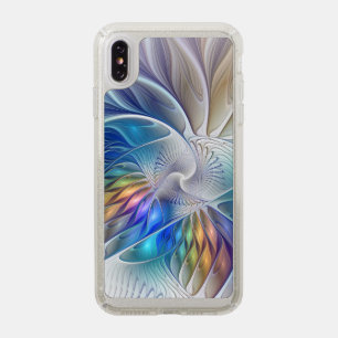 Floral Fantasy, Colorful Abstract Fractal Flower Speck iPhone XS Max Case
