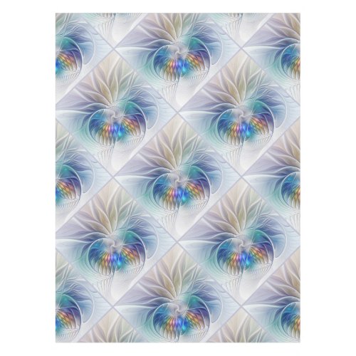 Floral Fantasy Colorful Abstract Fractal Flower Tablecloth