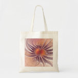Floral Fantasy, Colorful Abstract Fractal Flower. Tote Bag