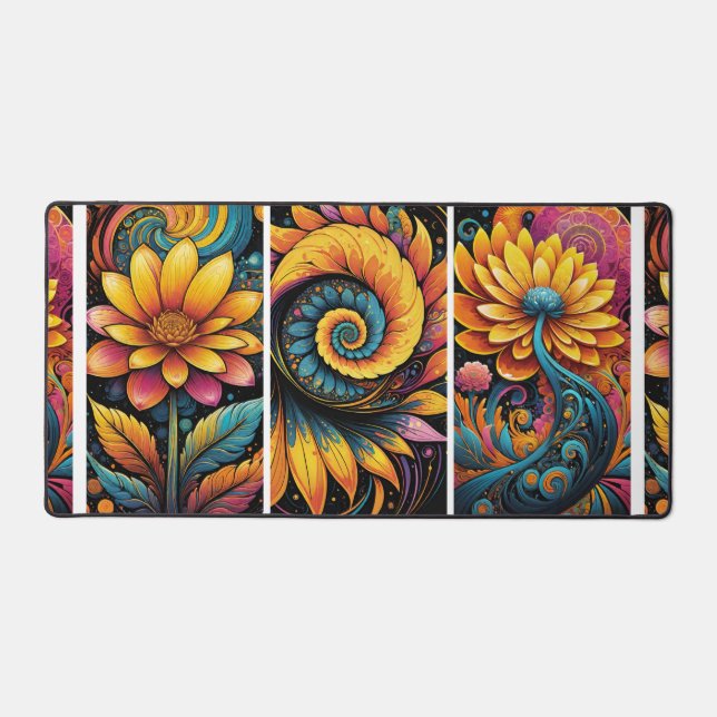 Floral Fantasy Desk Mat (Front)