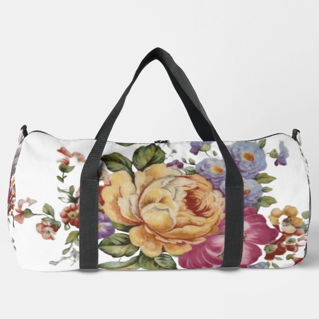 Floral Fantasy  Duffle Bag (Front)