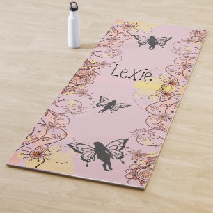 Floral Fantasy Fairies Yoga Mat