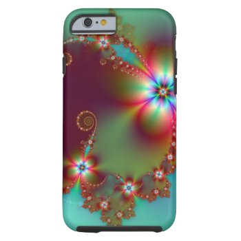 Floral Fantasy Fractal Tough Iphone 6 Case by Rosemariesw at Zazzle