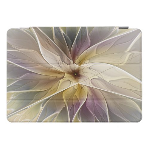 Floral Fantasy Gold Aubergine Abstract Fractal Art iPad Pro Cover