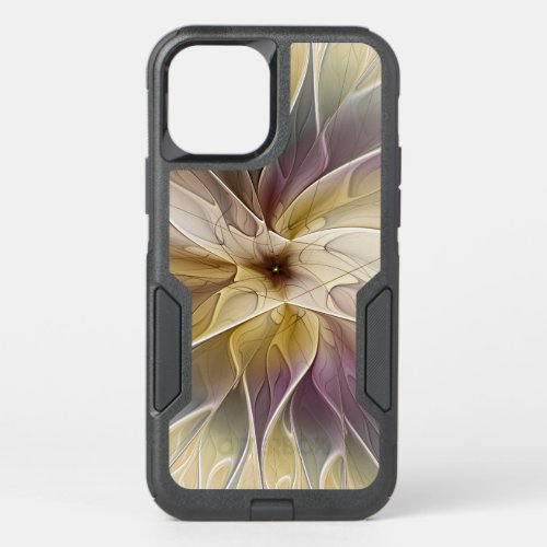 Floral Fantasy Gold Aubergine Abstract Fractal Art OtterBox Commuter iPhone 12 Pro Case