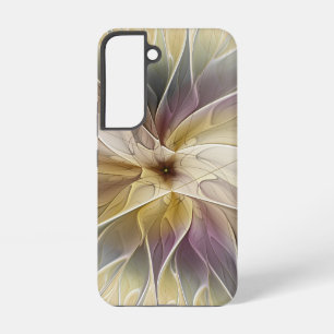 Floral Fantasy Gold Aubergine Abstract Fractal Art Samsung Galaxy S22 Case