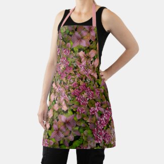FLORAL FANTASY IN BURGUNDY, PALE-PINK AND GREEN