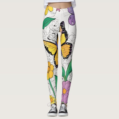 Floral Fantasy Leggings for Playful Souls