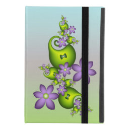 Floral Fantasy Lilac Flowers Green Shapes Fractal iPad Mini 4 Case