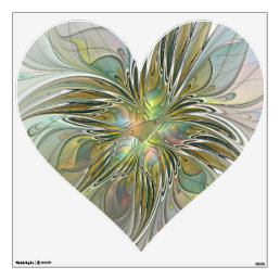 Floral Fantasy Modern Fractal Art Flower Heart Wall Decal