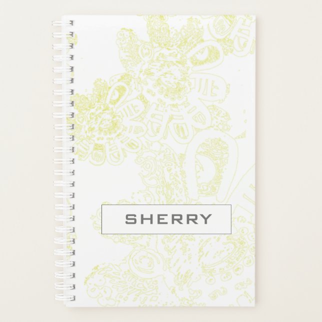 Floral Fantasy Monogram Planner (Front)