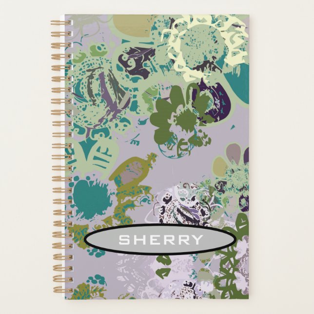 Floral Fantasy Monogram Planner (Front)