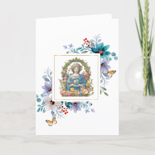 Floral Fantasy Mother Earth’s Embrace Holiday Card