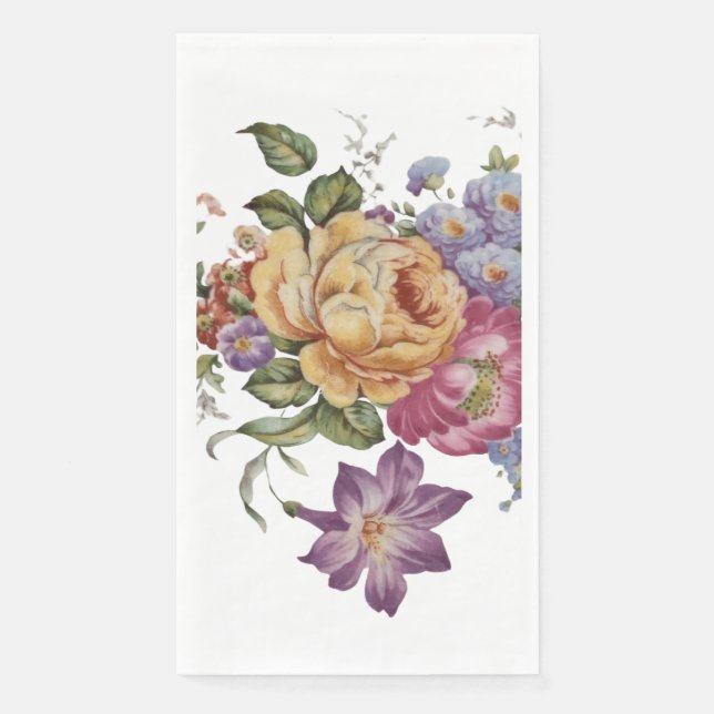 Floral Fantasy  Paper Guest Towels (Front)