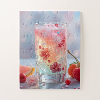 Floral Fantasy Refreshment Jigsaw Puzzle