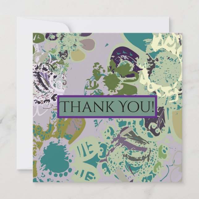 Floral Fantasy Thankyou card (Front)